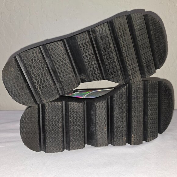 Demonia Shaker 52 Platform Holographic Goth Boots Women's Size 12 - Picture 10 of 11